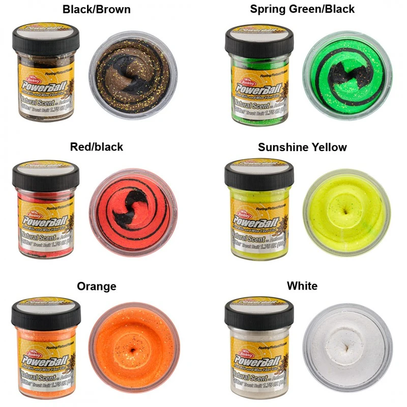 Berkley - Powerbait Powerbait Glitter Anise Spring Green - Black Troutbait 4 Berkley - Powerbait Powerbait Glitter Anise Spring Green - Black Troutbait - Afbeelding 2
