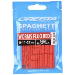 Cresta Worms Fluo Red Spaghetti