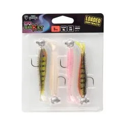 Fox Rage Spikey Shad Loaded UV Mixed Colour Packs 12 Gr β Size 3/0 β 9 Cm
