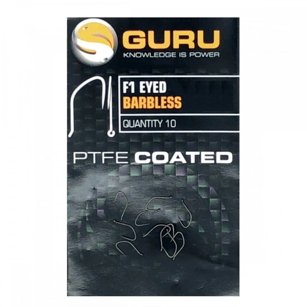Guru Fishing Guru F1 Eyed Size 18 Barbless Hook 3 Guru Fishing Guru F1 Eyed Size 18 Barbless Hook