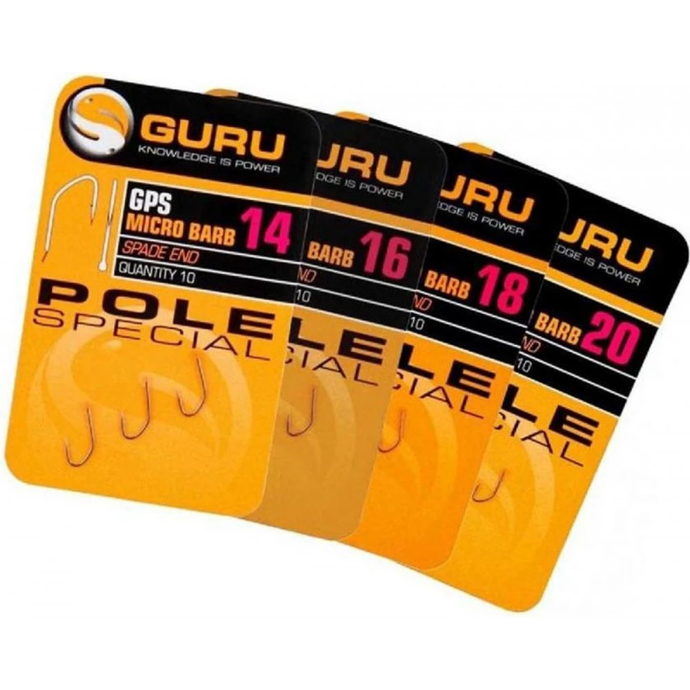Guru Fishing Guru Pole Special Spade End Size 16 Barbed Hook 3 Guru Fishing Guru Pole Special Spade End Size 16 Barbed Hook