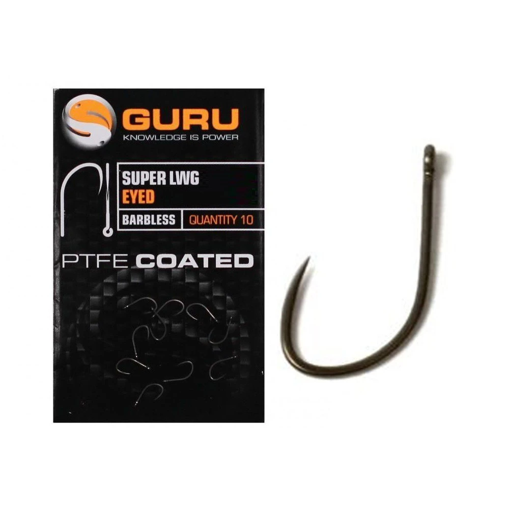 Guru Fishing Guru Super LWG Eyed Size 12 Barbless Hook 3 Guru Fishing Guru Super LWG Eyed Size 12 Barbless Hook