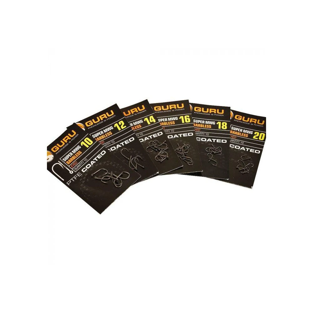 Guru Fishing Guru Super MWG Eyed Size 10 Barbless Hook 7 Guru Fishing Guru Super MWG Eyed Size 10 Barbless Hook - Afbeelding 5