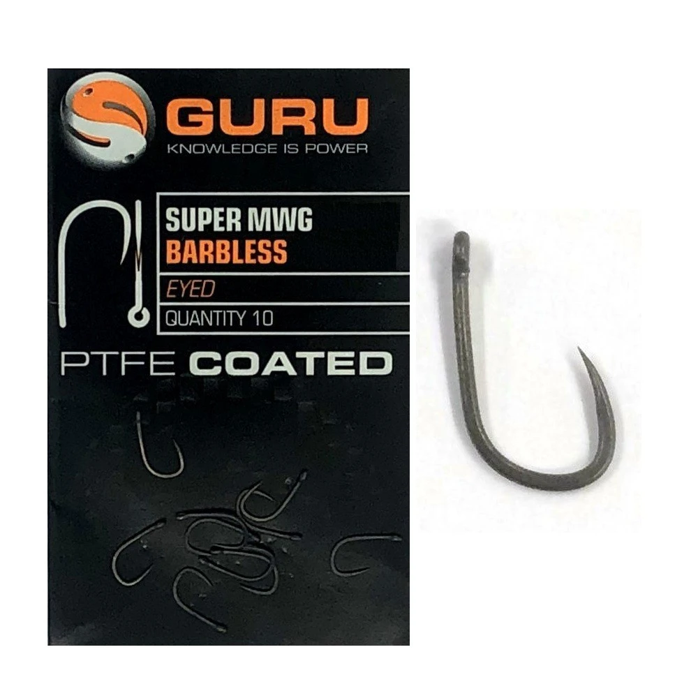 Guru Fishing Guru Super MWG Eyed Size 10 Barbless Hook 3 Guru Fishing Guru Super MWG Eyed Size 10 Barbless Hook