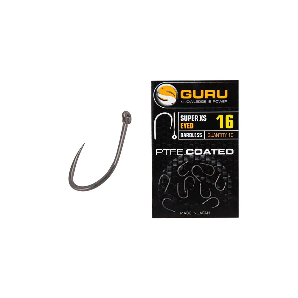 Guru Fishing Guru Super XS Eyed Size 10 Barbless Hook 3 Guru Fishing Guru Super XS Eyed Size 10 Barbless Hook