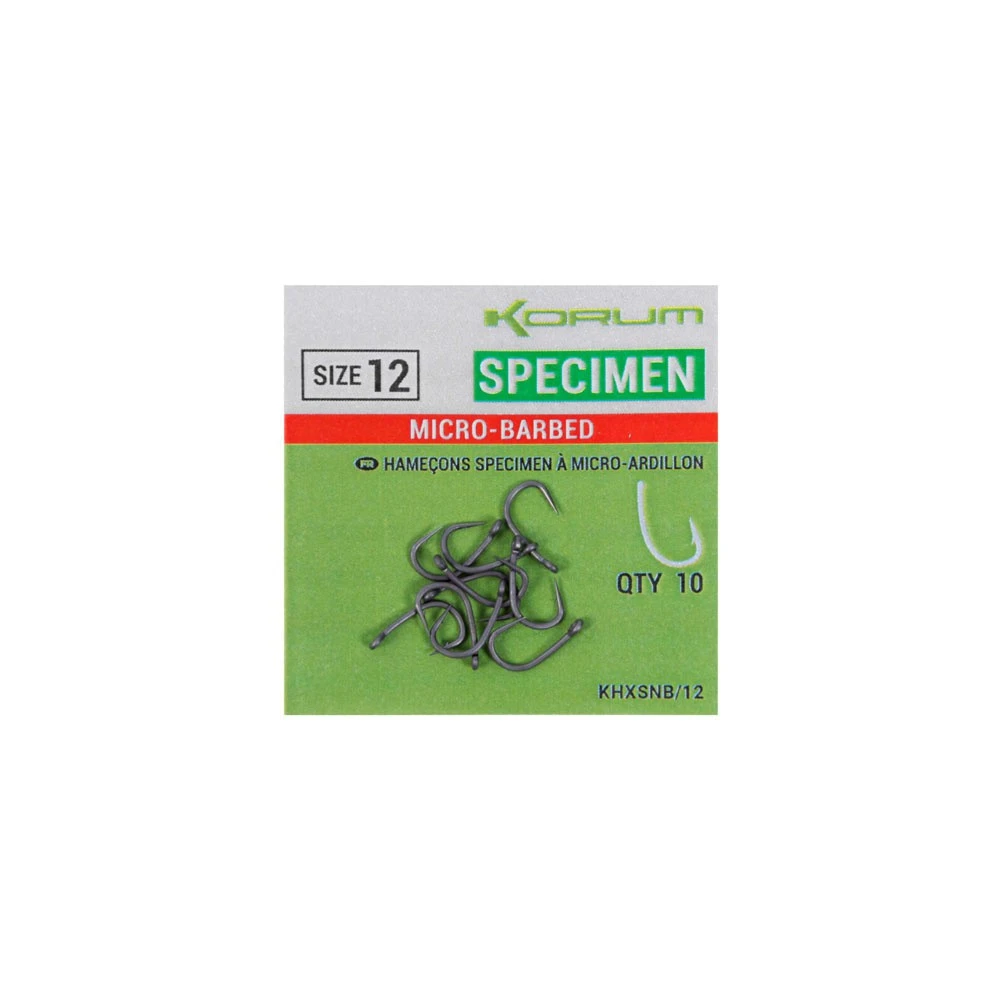 Korum Xpert Specimen Micro Size 16 Barbed Hook 3 Korum Xpert Specimen Micro Size 16 Barbed Hook