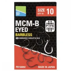 PRESTON INNOVATIONS Preston MCM-B Eyed Size 8 Barbless Hook