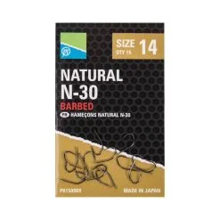 PRESTON INNOVATIONS Preston Natural N-30 Size 16 Barbed Hook