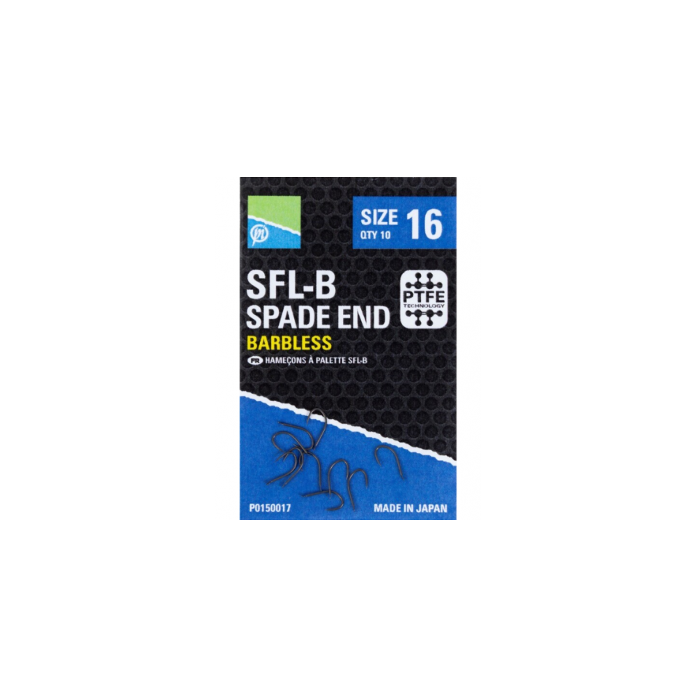 PRESTON INNOVATIONS Preston SFL-B Spade End Size 20 Barbless Hook 3 PRESTON INNOVATIONS Preston SFL-B Spade End Size 20 Barbless Hook